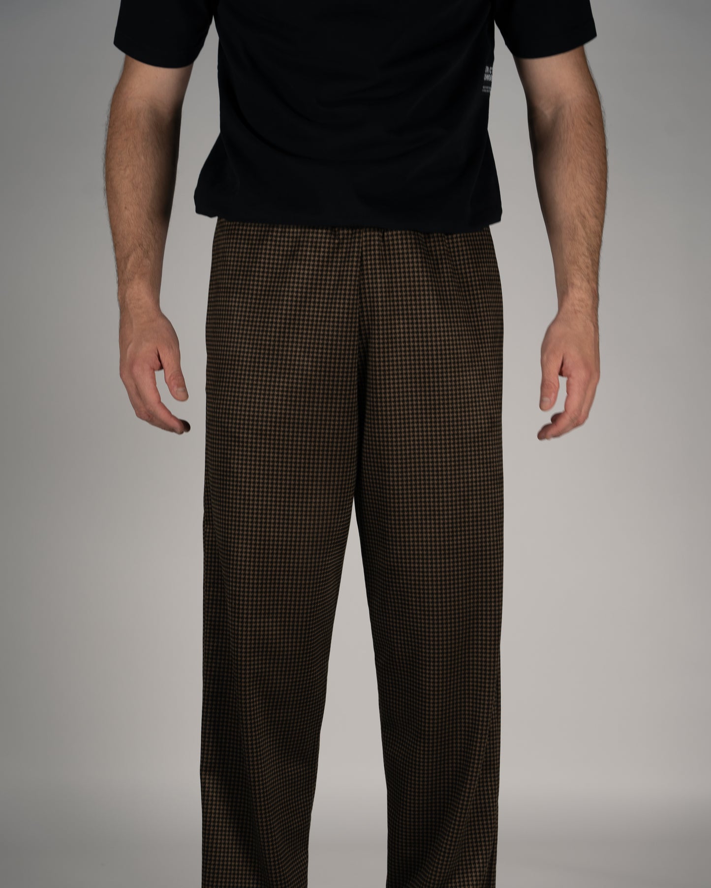 Brown-patterned Pants